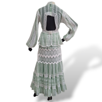 Conjunto LN Verde e Off White - P