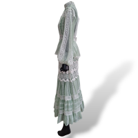 Conjunto LN Verde e Off White - P