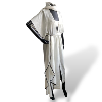 Vestido Paula Raia Off White com Debrum Preto-38