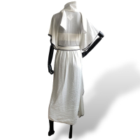 Vestido Paula Raia Off White com Debrum Preto-38