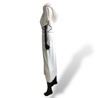 Vestido Paula Raia Off White com Debrum Preto-38