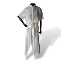 Conjunto De Goeye de Linho Cru Saia e Blusa -38