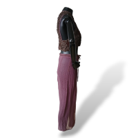 Conjunto De Goeye Vinho de Saia, Blusa e Colete-Uni