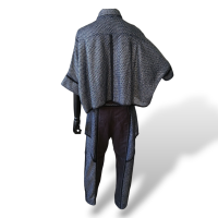 Conjunto De Goeye Calça e Blusa Marinho com Prata-36