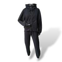 Conjunto De Goeye Preto Listras - P/M