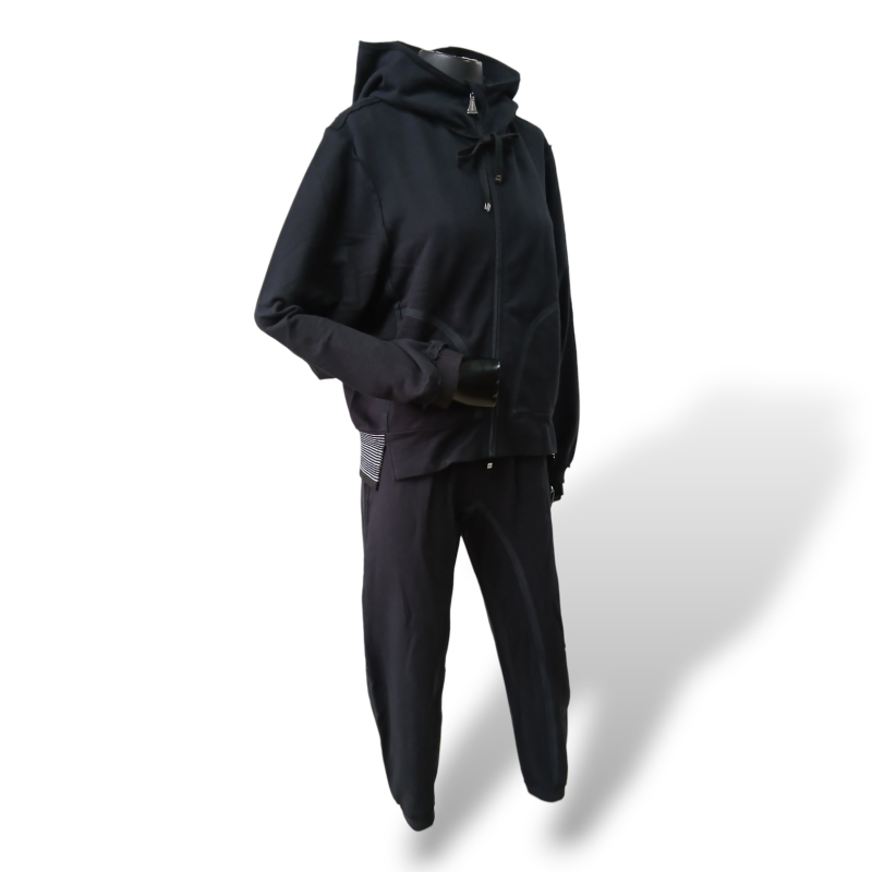 Conjunto De Goeye Preto Listras - P/M