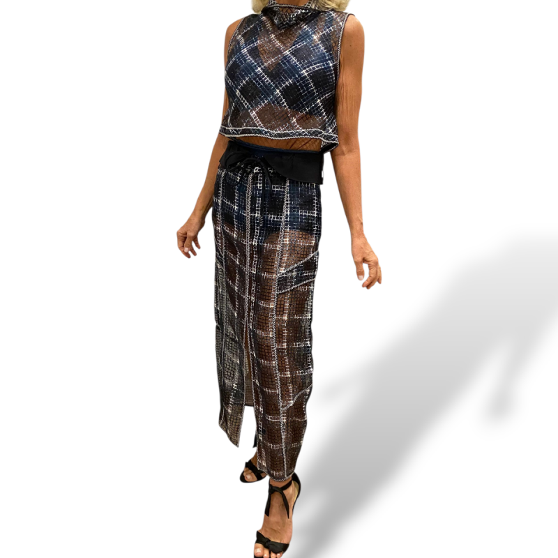 Conjunto De Goeye Azul e Preto - 36