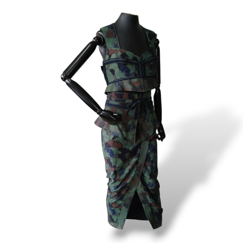 Conjunto De Goeye Camuflado de Saia e Blusa-36