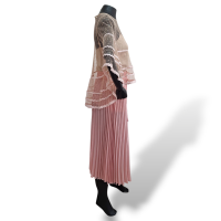 Conjunto Valentino Rosa Chiclete com Regata e Blusa de Tule - 38