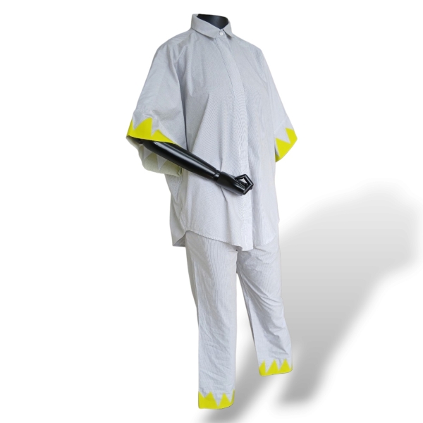 Conjunto Vanda Jacintho Tecido Listrado - M/38