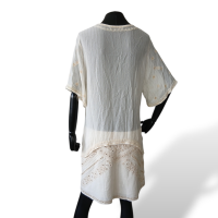 Conjunto Zara Bordado Off White - M/G