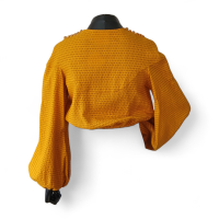 Blusa Paula Raia Cropped Mostarda - 38