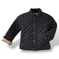 Jaqueta Burberry Matelassê Preta-6 Infantil
