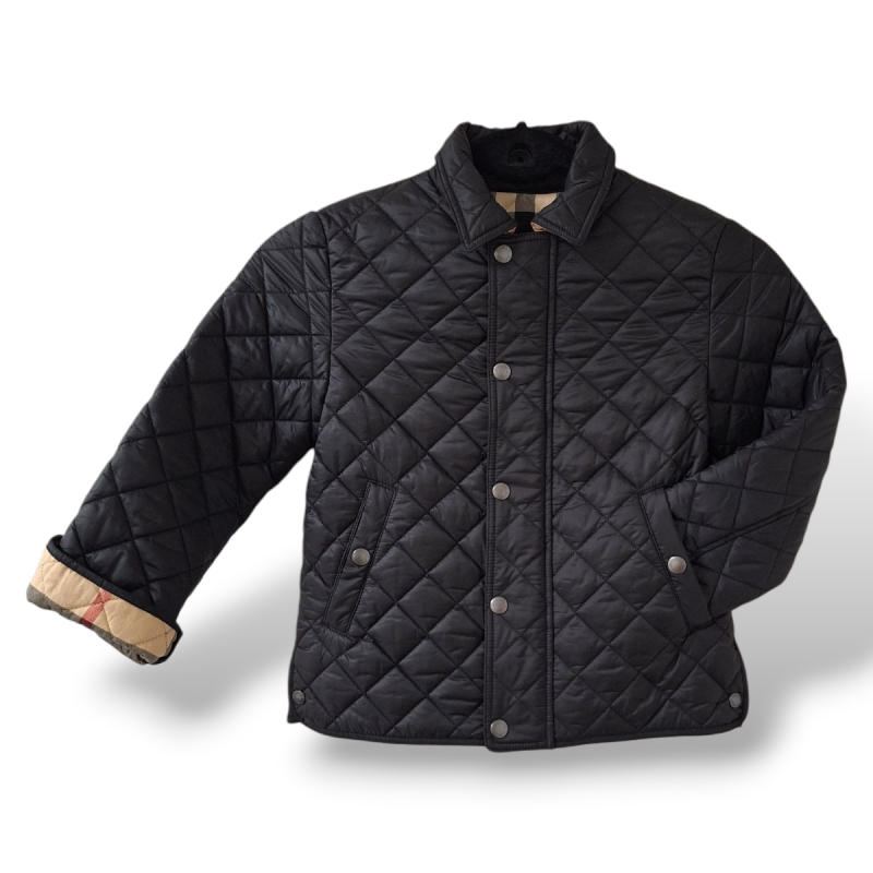 Jaqueta Burberry Matelassê Preta-6 Infantil Jaqueta Burberry Matelassê Preta-6 Infantil