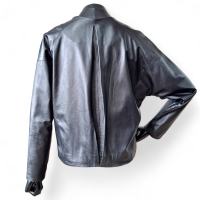 Jaqueta Cris Barros em Couro Preta - 38