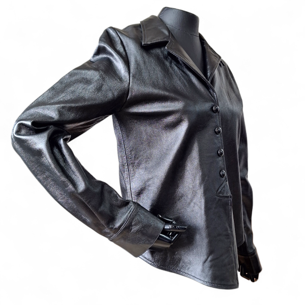 Camisa Cruise em Couro Preta - 40