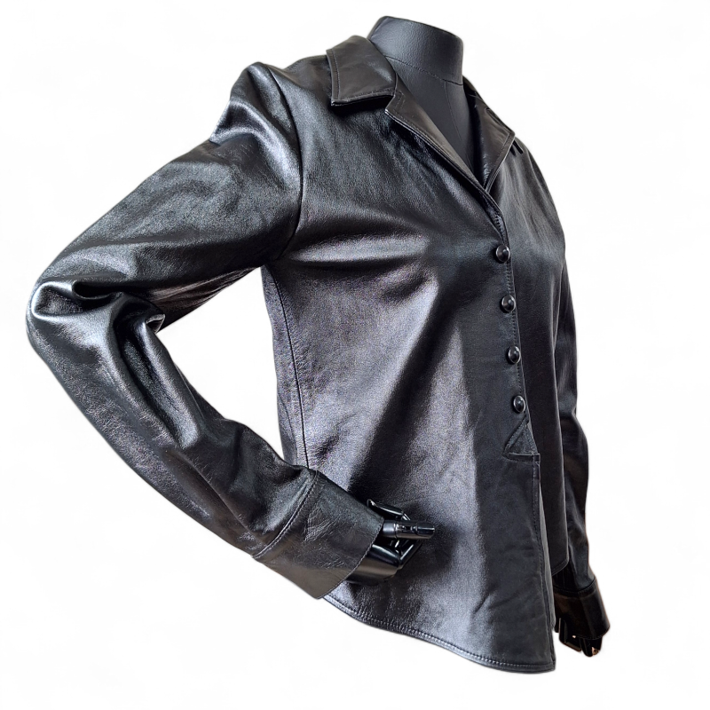 Camisa Cruise em Couro Preta - 40