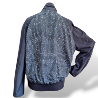 Jaqueta Hermès Azul Estampada Dupla Face - 46