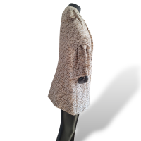 Casaco Mixed Tweed Off White e Marrom-40