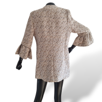 Casaco Mixed Tweed Off White e Marrom-40