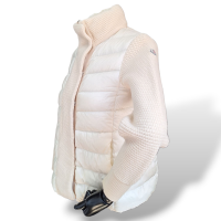 Jaqueta Moncler Off White Nylon com Tricot-PP