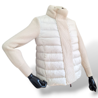 Jaqueta Moncler Off White Nylon com Tricot-PP
