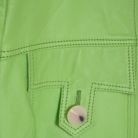 Blusa NK Store em Couro Verde Limão-36