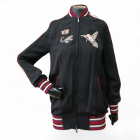 Jaqueta Bomber Valentino de Seda Bordada-38