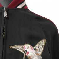 Jaqueta Bomber Valentino de Seda Bordada-38