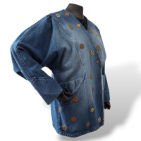 Jaqueta WaiWai de Jeans com Aplicações
