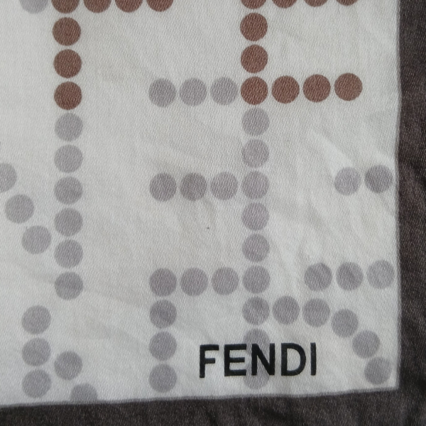 Lenço Fendi Monograma Cinza