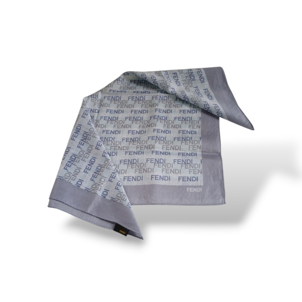 Lenço Fendi Monograma Azul
