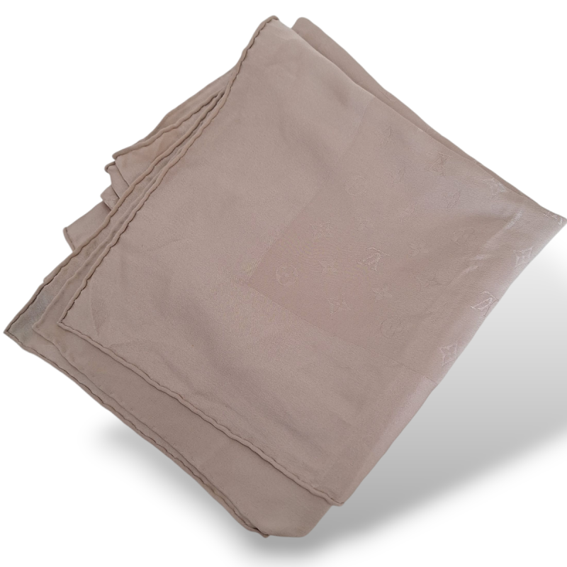 Lenço Louis Vuitton Seda Champagne  Lenço Louis Vuitton Seda Champagne