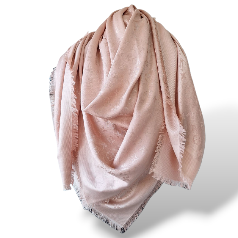 Xale Louis Vuitton Rosa Bebê Xale Louis Vuitton Rosa Bebê
