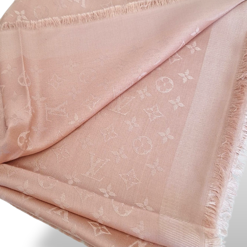 Xale Louis Vuitton Rosa Bebê