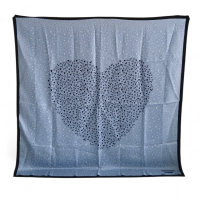 Lenço Moschino Coração Tons de Azul 