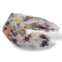Lenço Zadig &Voltaire Branco Estampa De Flores 