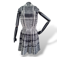 Macaquinho Chanel Tweed Preto e Branco-36