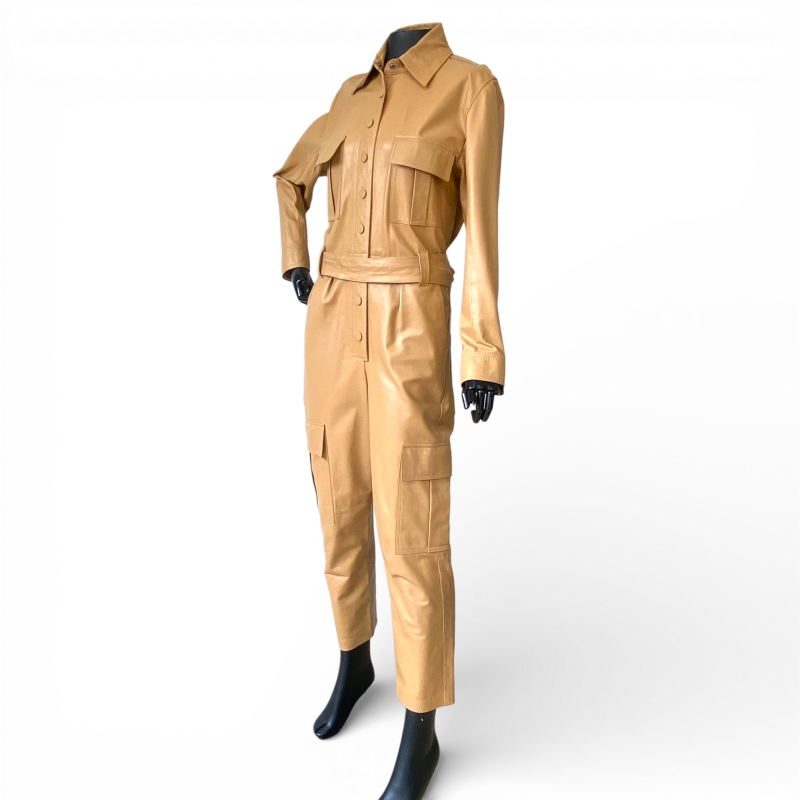 Macacão Mixed Caramelo Couro-38