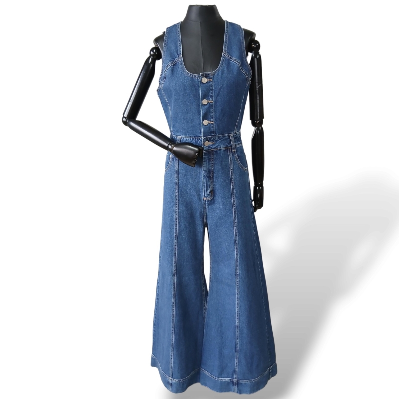 Macacão NK Store Jeans Azul - 38