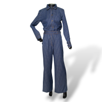 Macacão NK Store Jeans Listras-38
