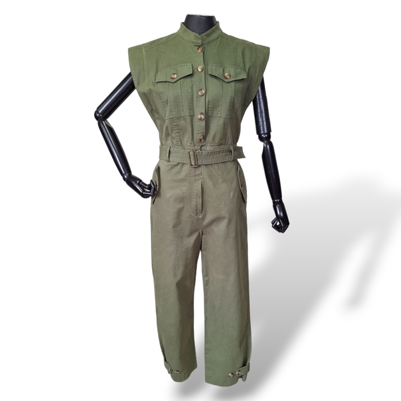 Macacão NK Store Sarja Verde Militar-40 Macacão NK Store Sarja Verde Militar-40
