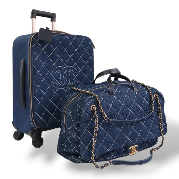 Bolsa Chanel Large Express Bowling + Mala Chanel Coco Case Trolley Jeans