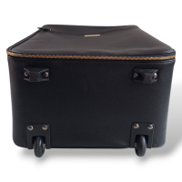 Mala Jimmy Choo Preta Forrada em Suede Caramelo