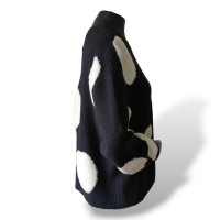 Malha Alice + Olivia Preta de Poá - M