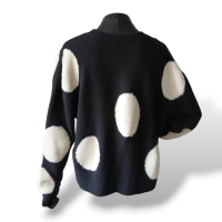 Malha Alice + Olivia Preta de Poá - M