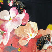 Moletom Gucci Preto Estampado Flores-P