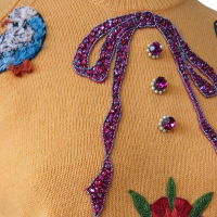 Malha Gucci Bordada Amarela - M 