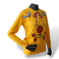 Malha Gucci Bordada Amarela - M 