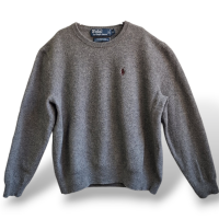 Malha Polo Ralph Lauren de Lã Cinza - XL